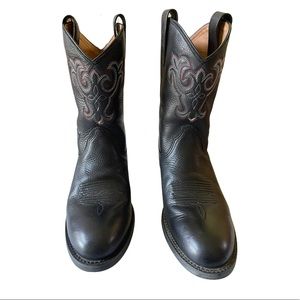 Ariat Black Leather Cowgirl Boots Brand New 7
